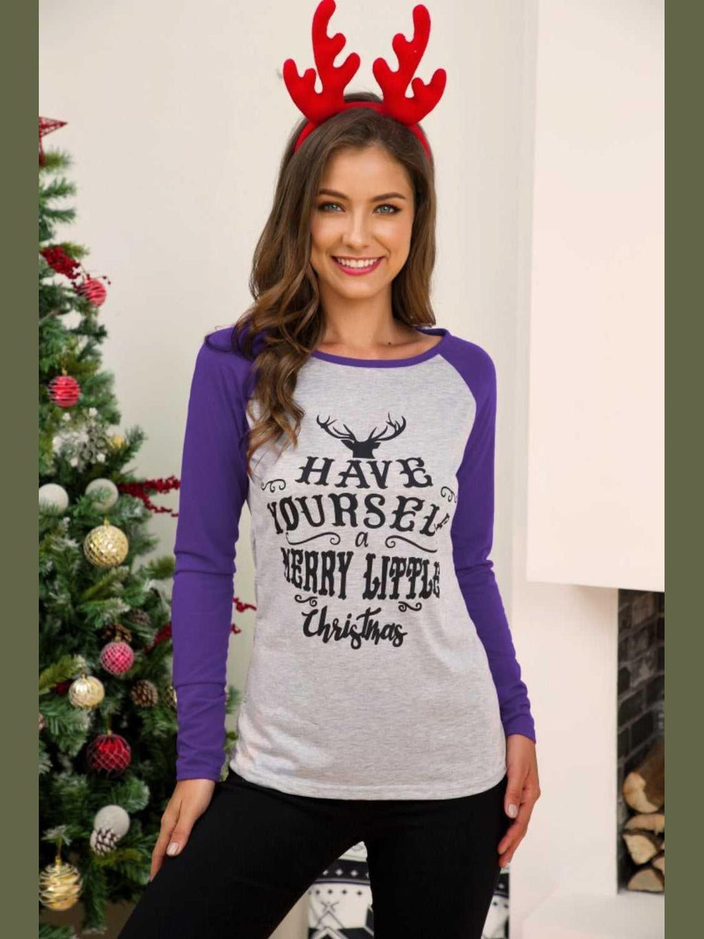 Full Size Graphic Long Sleeve T-Shirt -- 