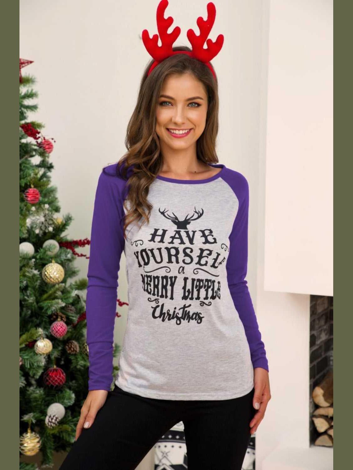 Full Size Graphic Long Sleeve T-Shirt -- 
