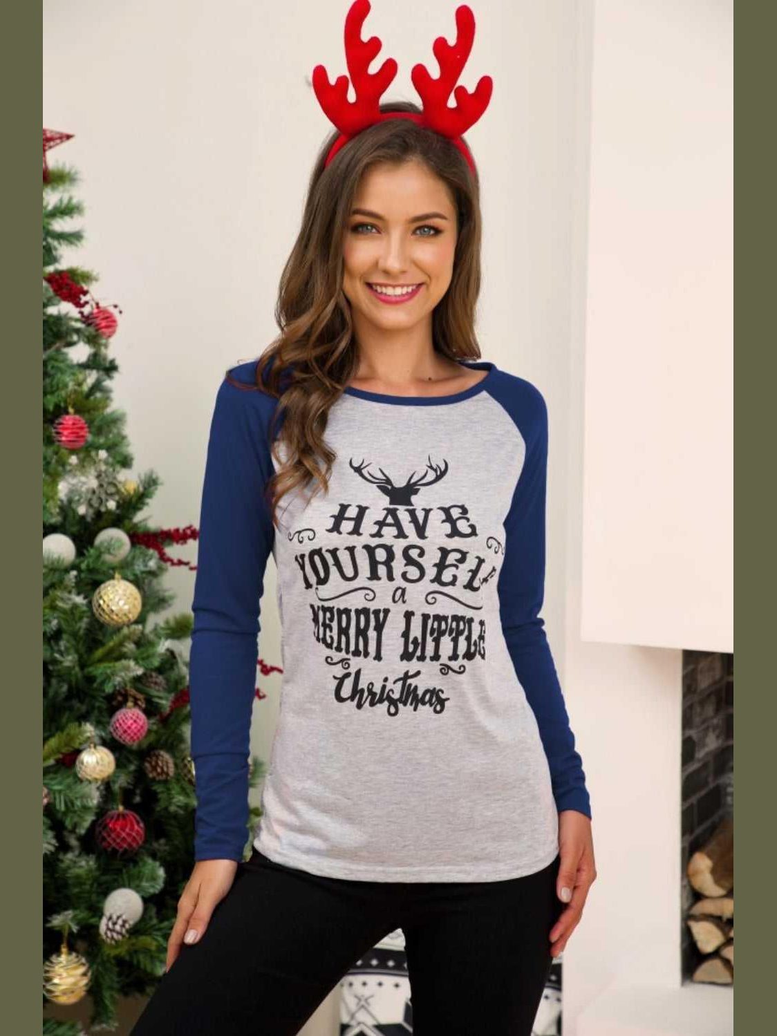 Full Size Graphic Long Sleeve T-Shirt -- 