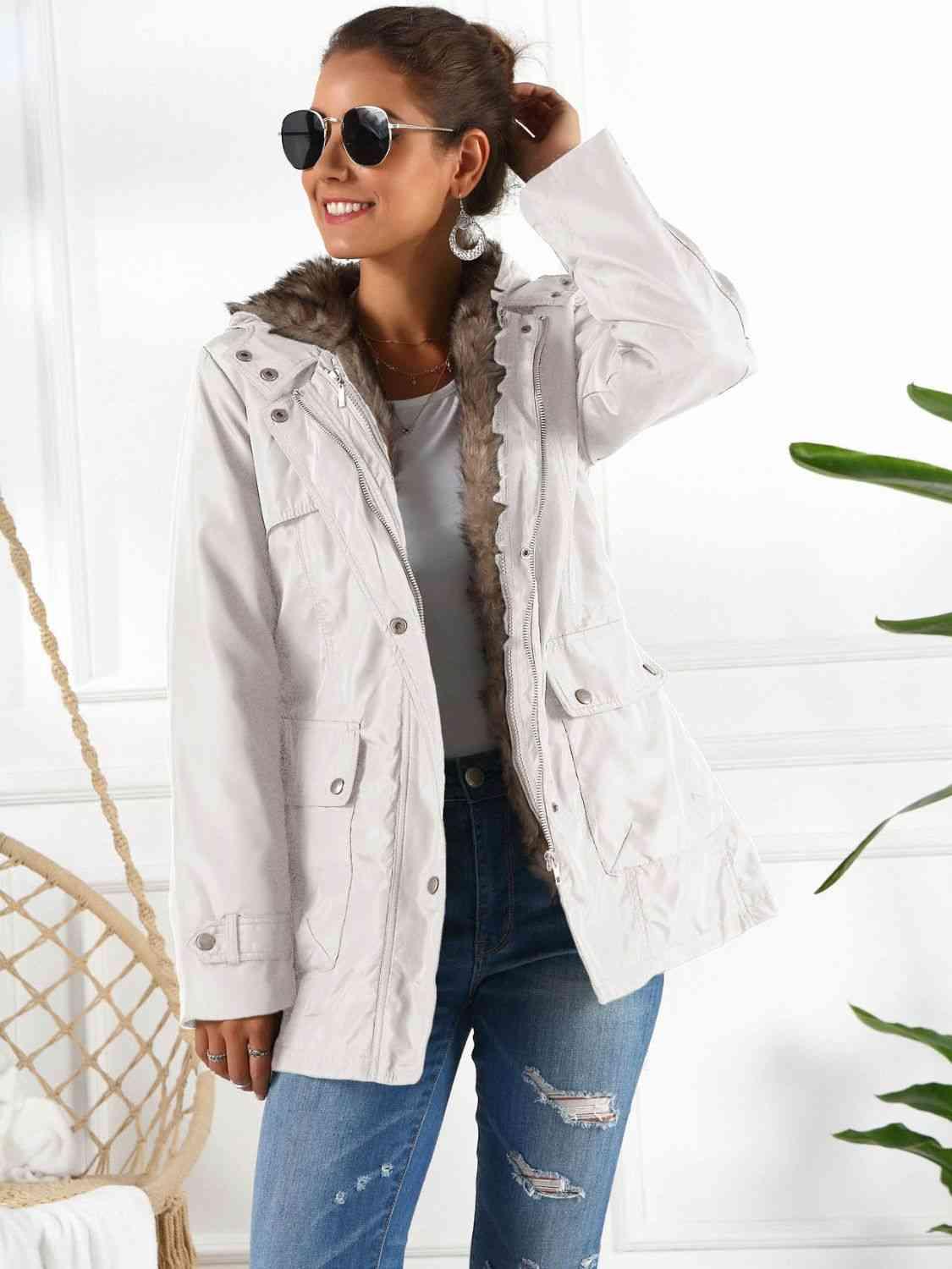 Full Size Hooded Jacket with Detachable Liner (Three-Way Wear) -- 