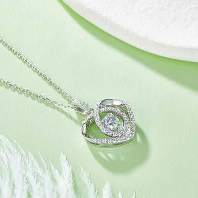 Moissanite 925 Sterling Heart Shape Necklace