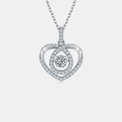 Moissanite 925 Sterling Heart Shape Necklace
