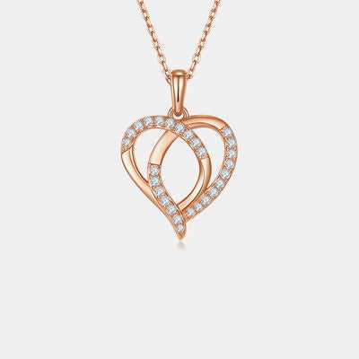Moissanite 925 Sterling Silver Heart Shape Necklace