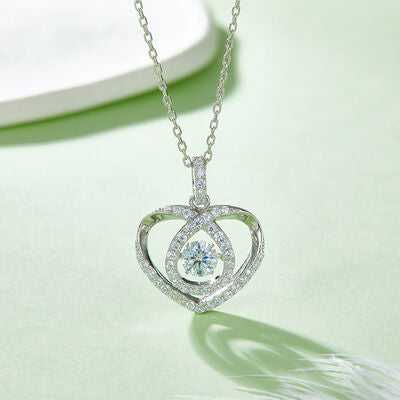 Moissanite 925 Sterling Heart Shape Necklace