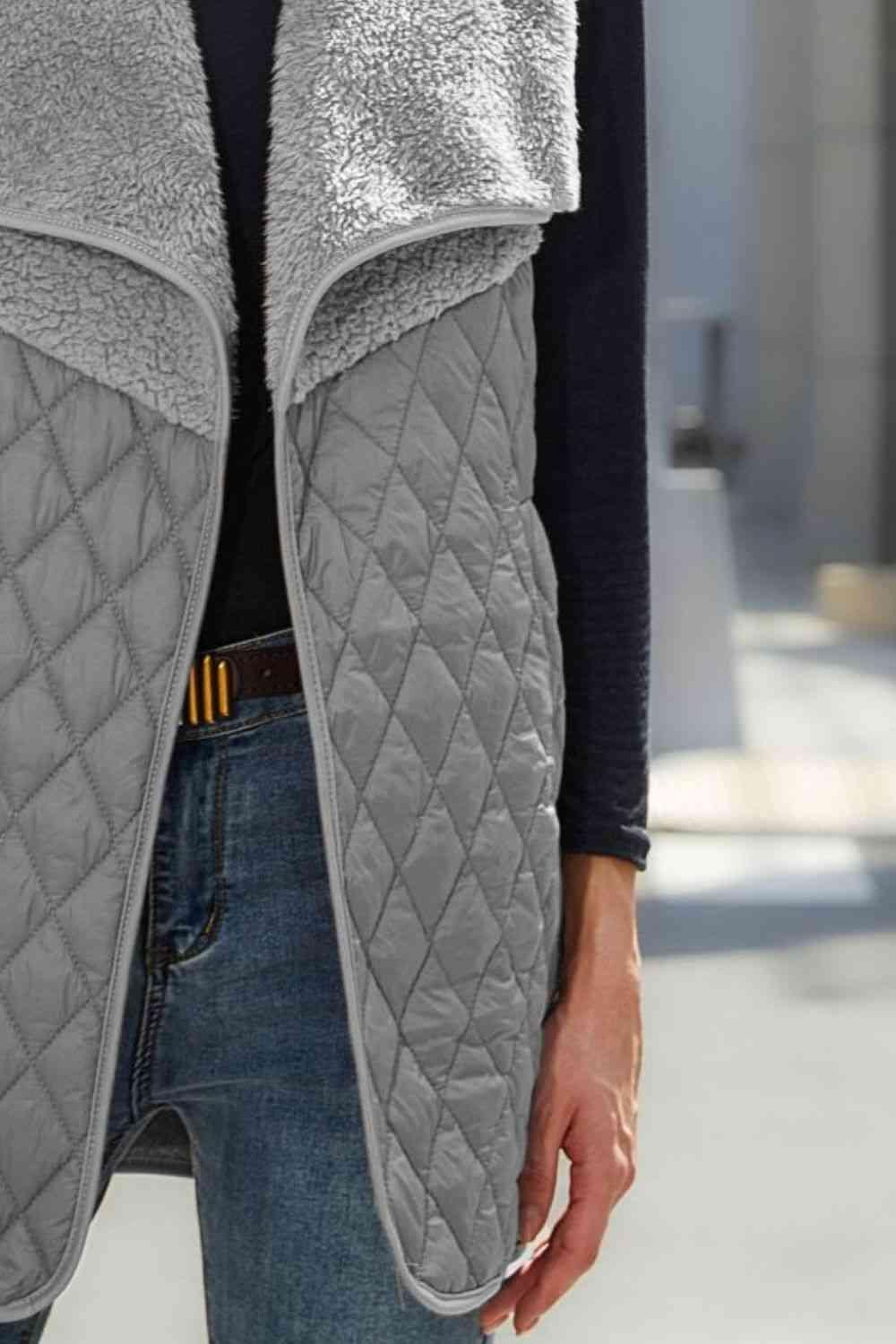 Open Front Collared Vest -- 