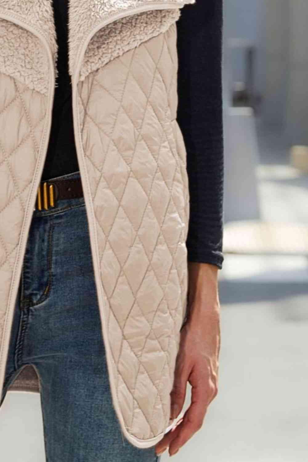 Open Front Collared Vest -- 