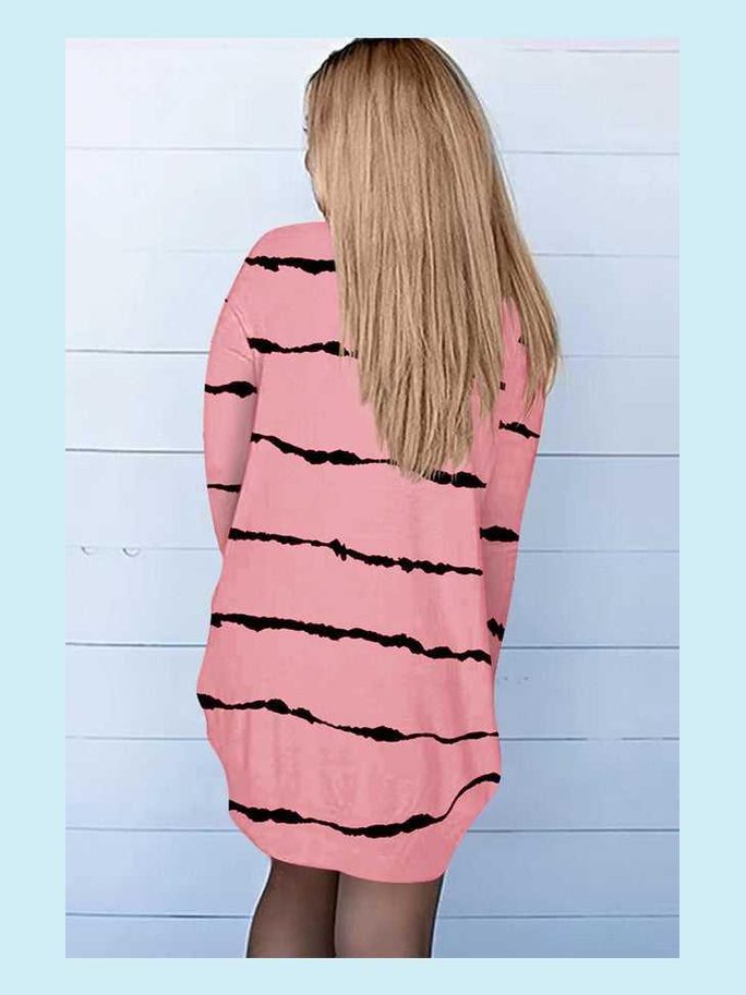 Printed Stylish Outerwear Long Sleeve Cardigan -- 