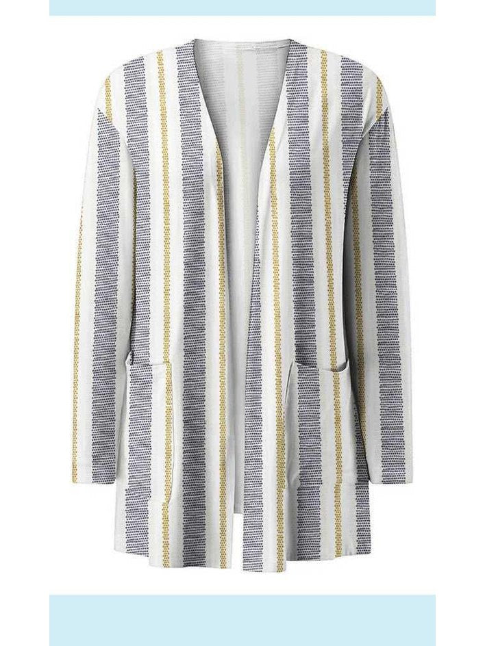 Printed Stylish Outerwear Long Sleeve Cardigan -- 