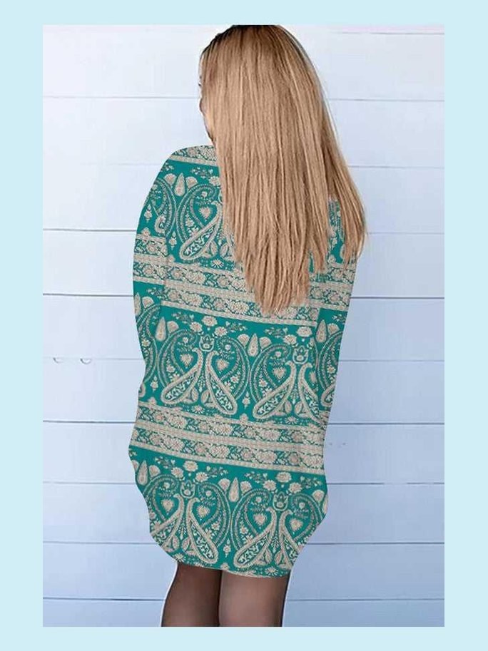 Printed Stylish Outerwear Long Sleeve Cardigan -- 