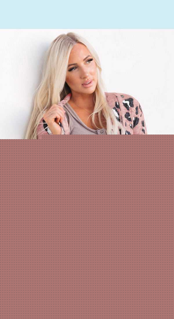 Printed Long Sleeve Cardigan