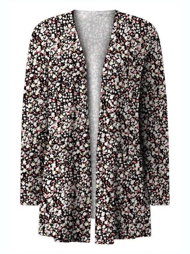 Printed Stylish Outerwear Long Sleeve Cardigan -- 