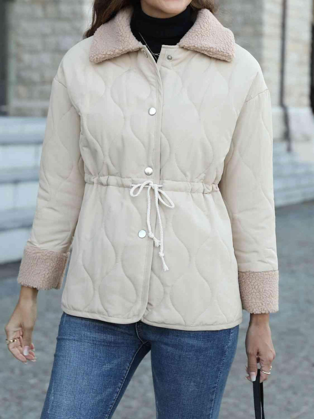 Snap Down Collared Jacket -- 
