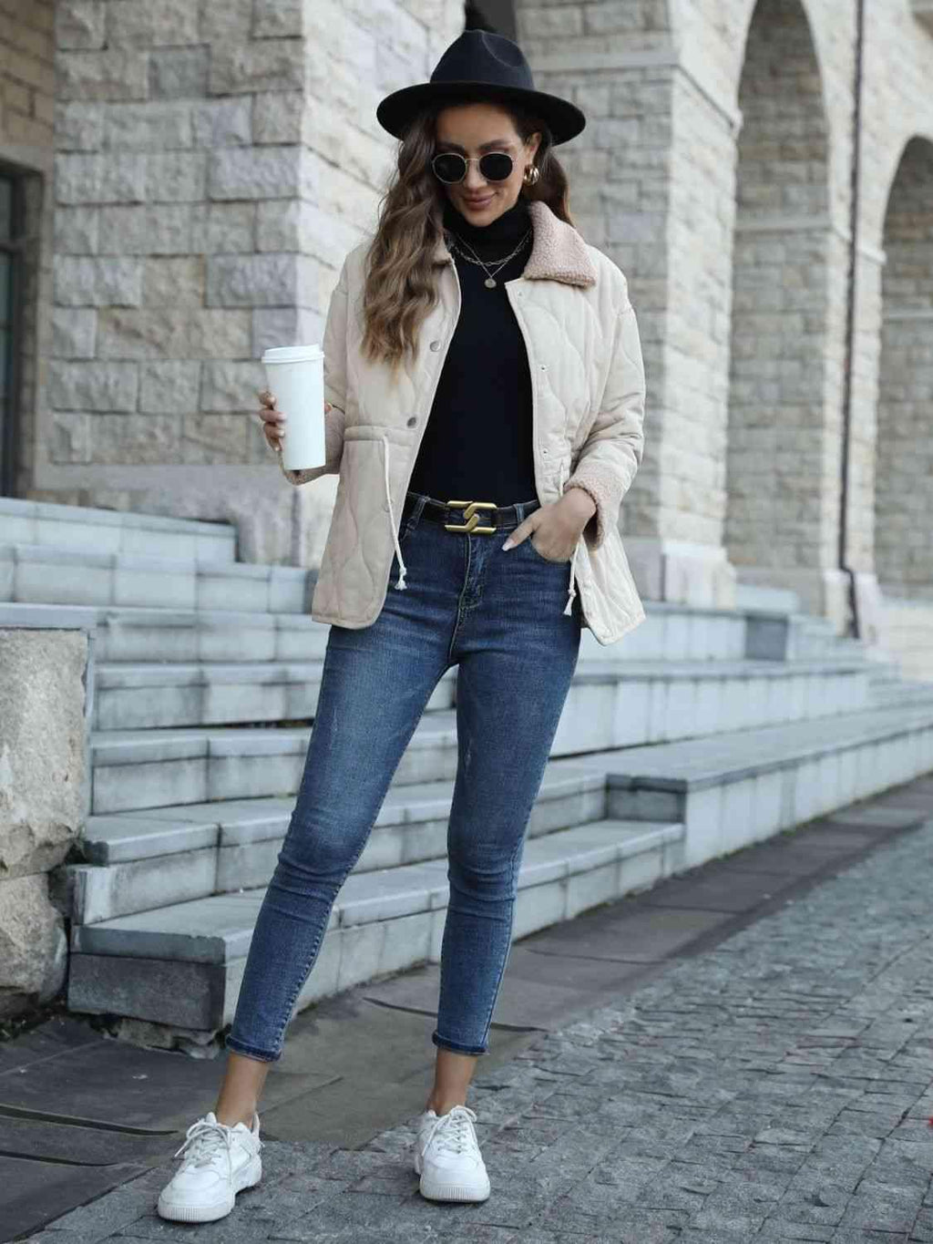 Snap Down Collared Jacket -- 