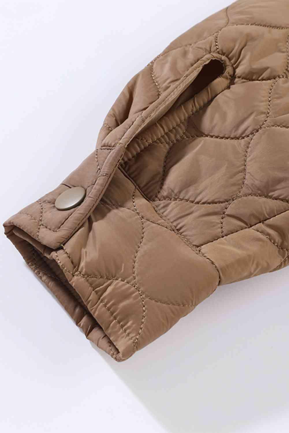 Snap Down Collared Winter Coat -- 