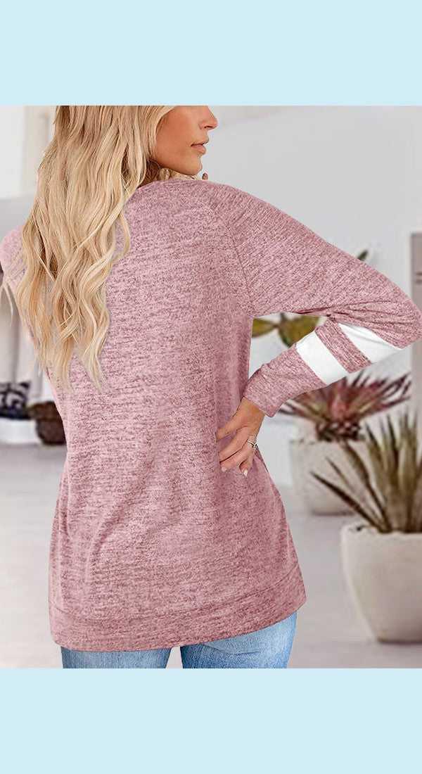 V-Neck Raglan Sleeve T-Shirt -- 