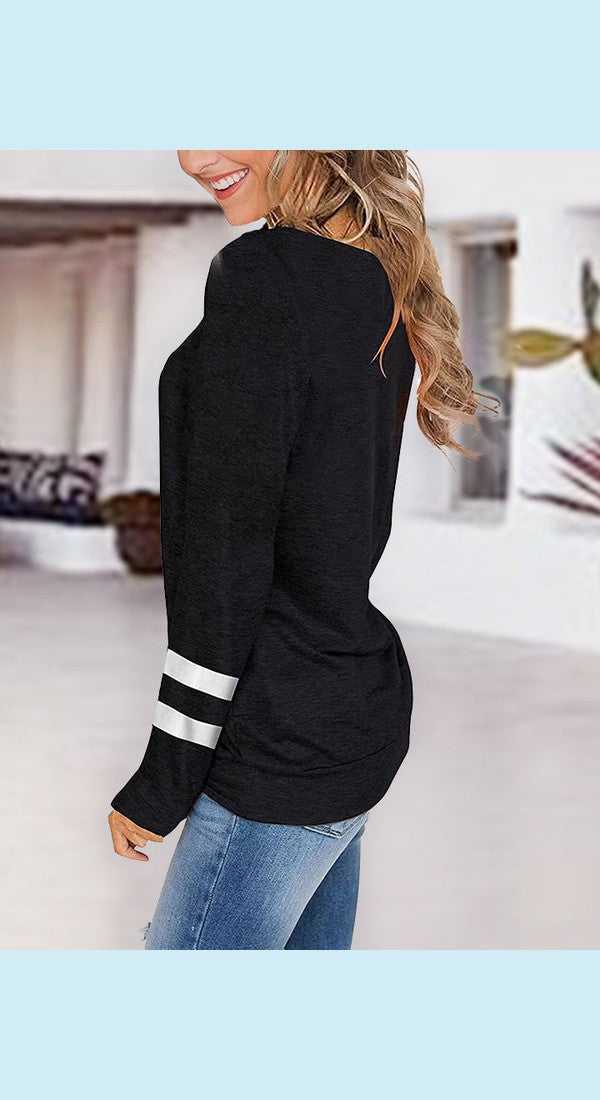 V-Neck Raglan Sleeve T-Shirt