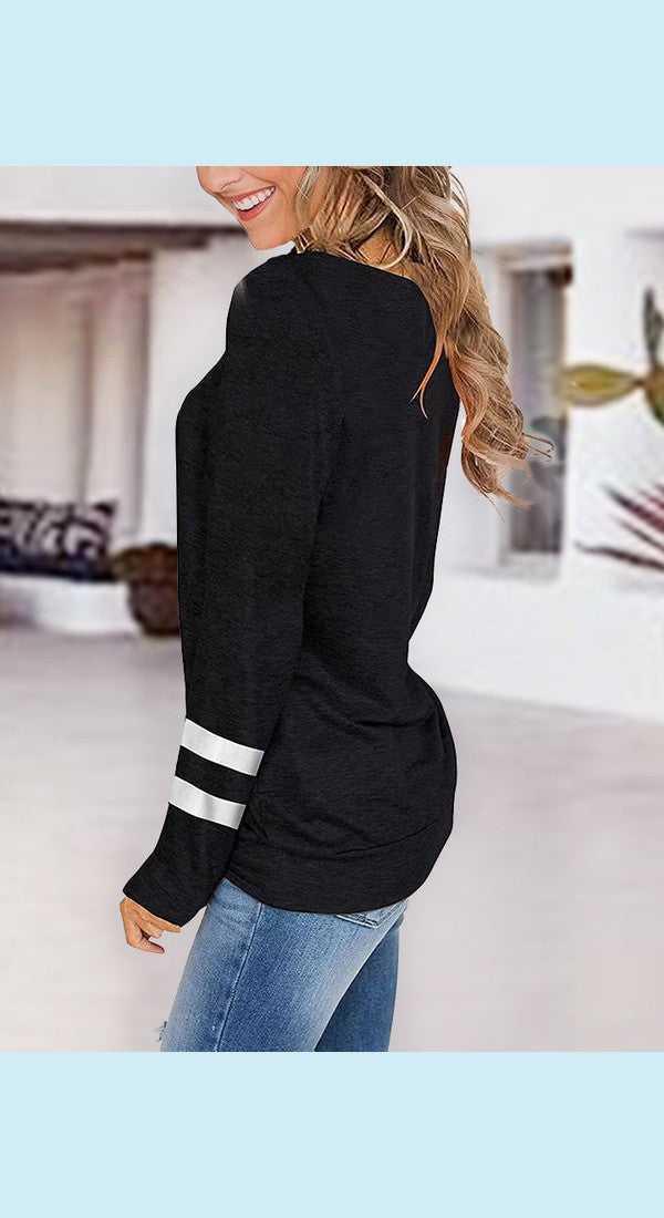 V-Neck Raglan Sleeve T-Shirt -- 