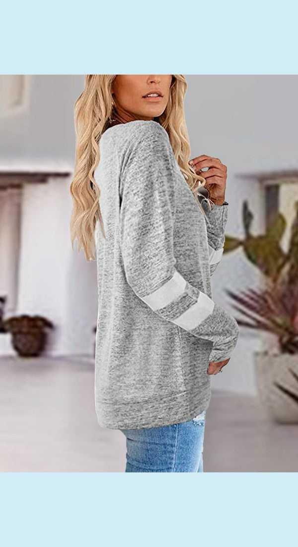 V-Neck Raglan Sleeve T-Shirt -- 