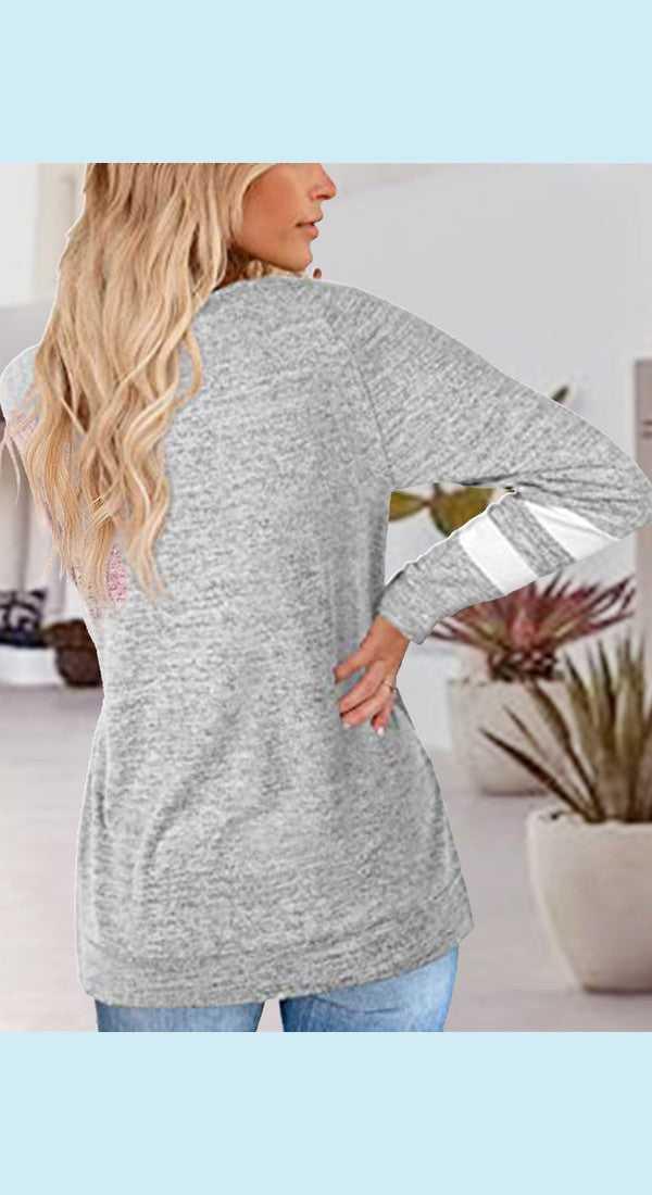 V-Neck Raglan Sleeve T-Shirt -- 