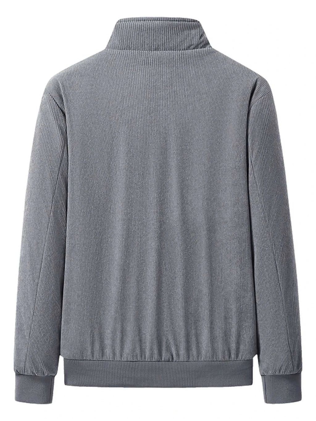 Men's Plus Size Full-Zip Bomber Corduroy Jacket with Sherpa Lining