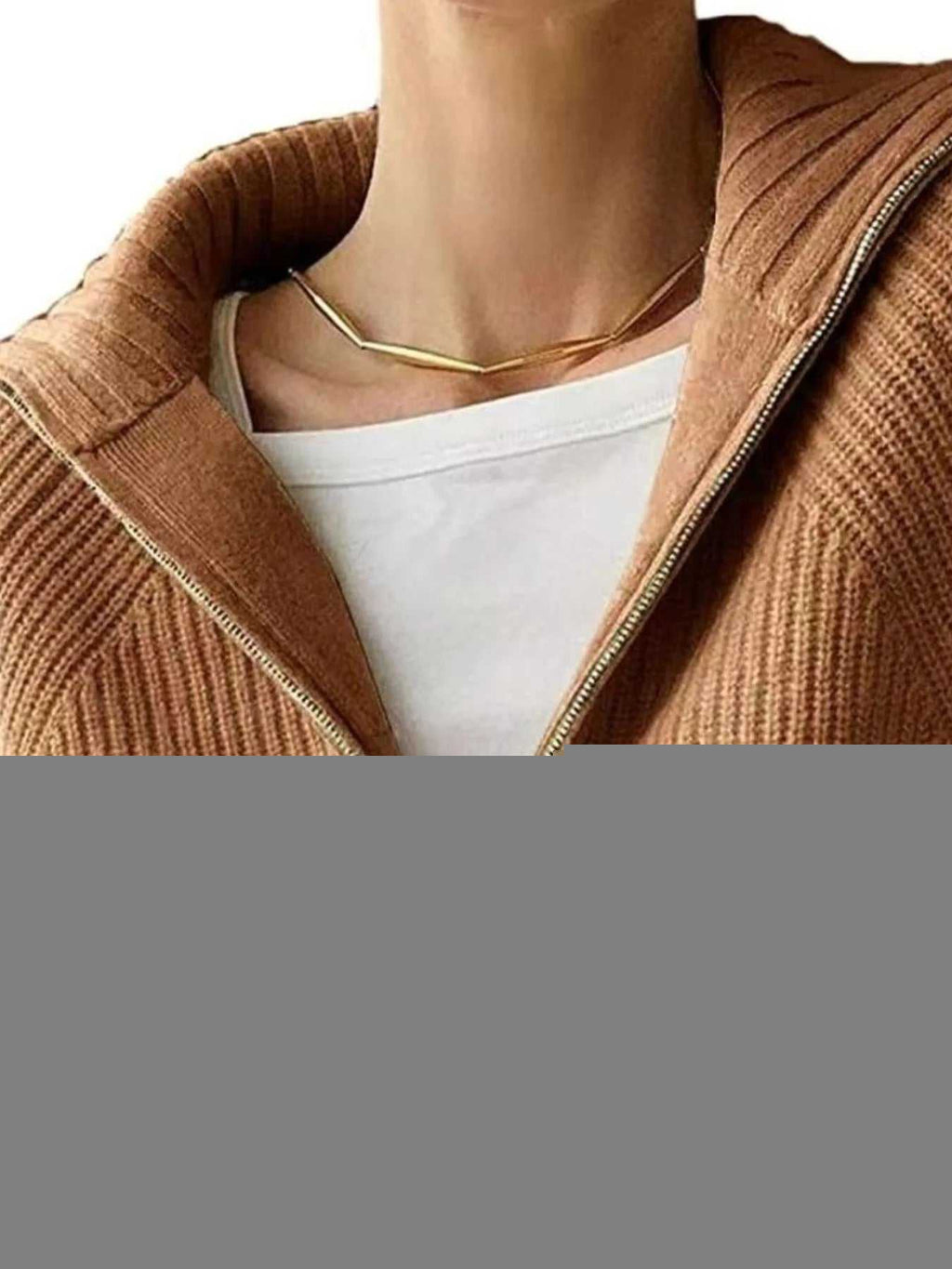 Half-Zip Long Sleeve Sweater -- 