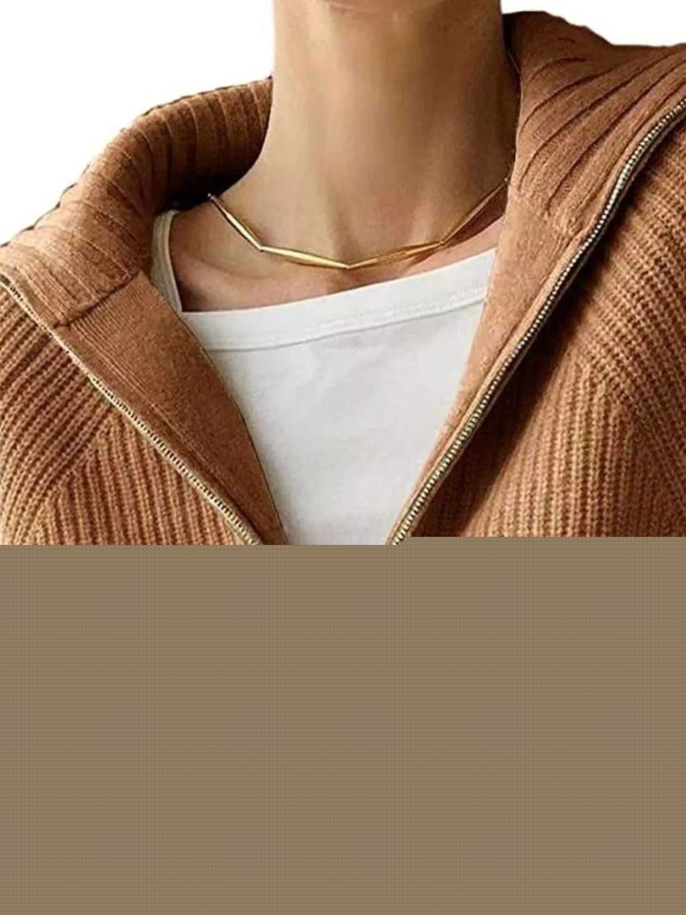 Half-Zip Long Sleeve Sweater -- 