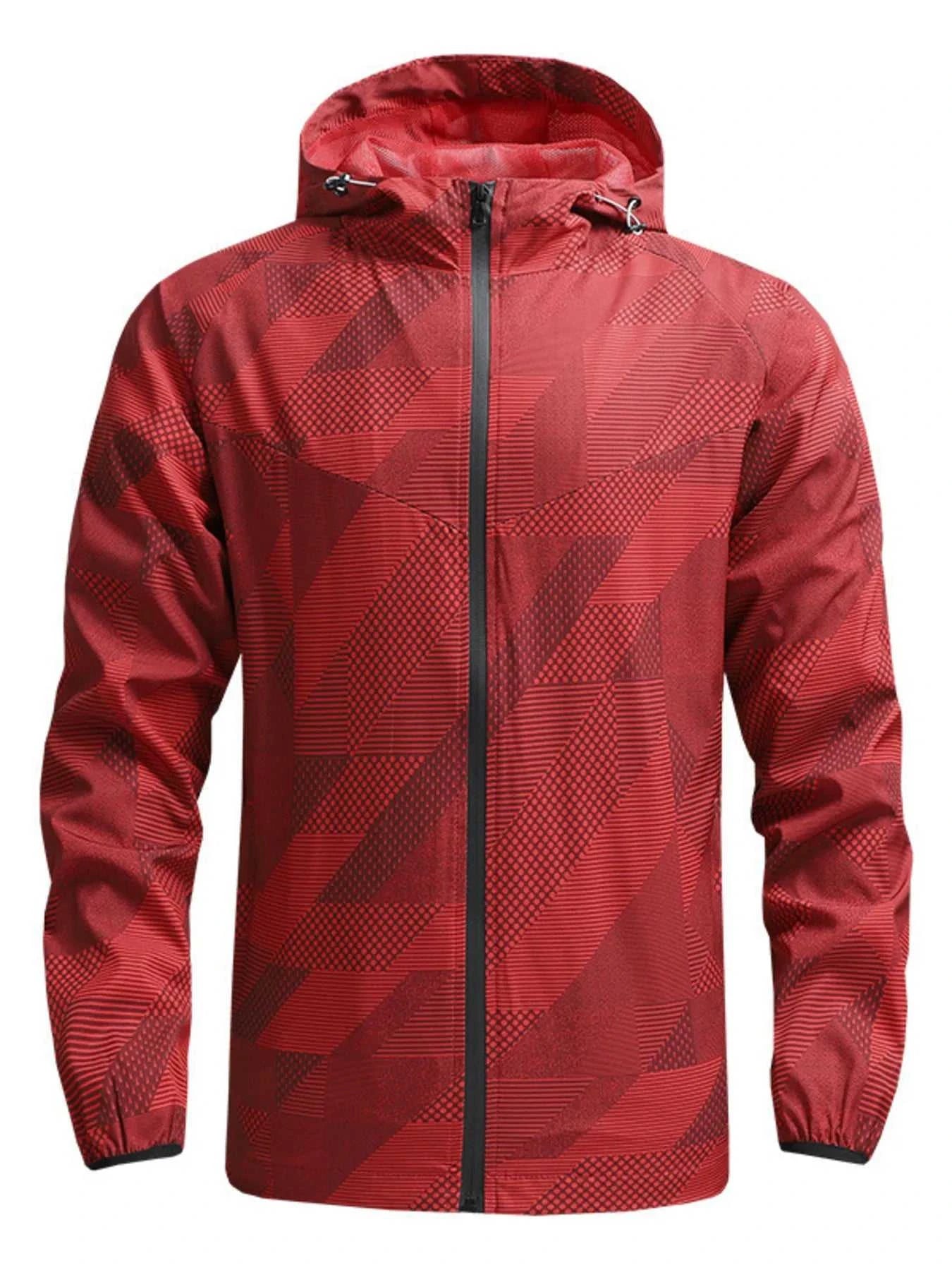 Men's Full Size Zip Up Hooded Jacket Plus Size