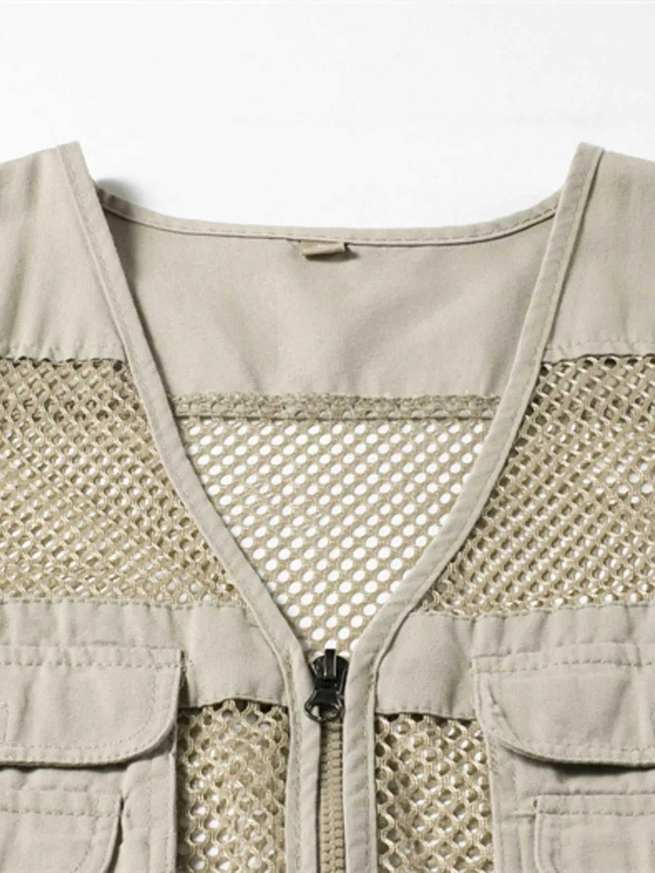 Men's Plus Size Zip Up Cargo Vest