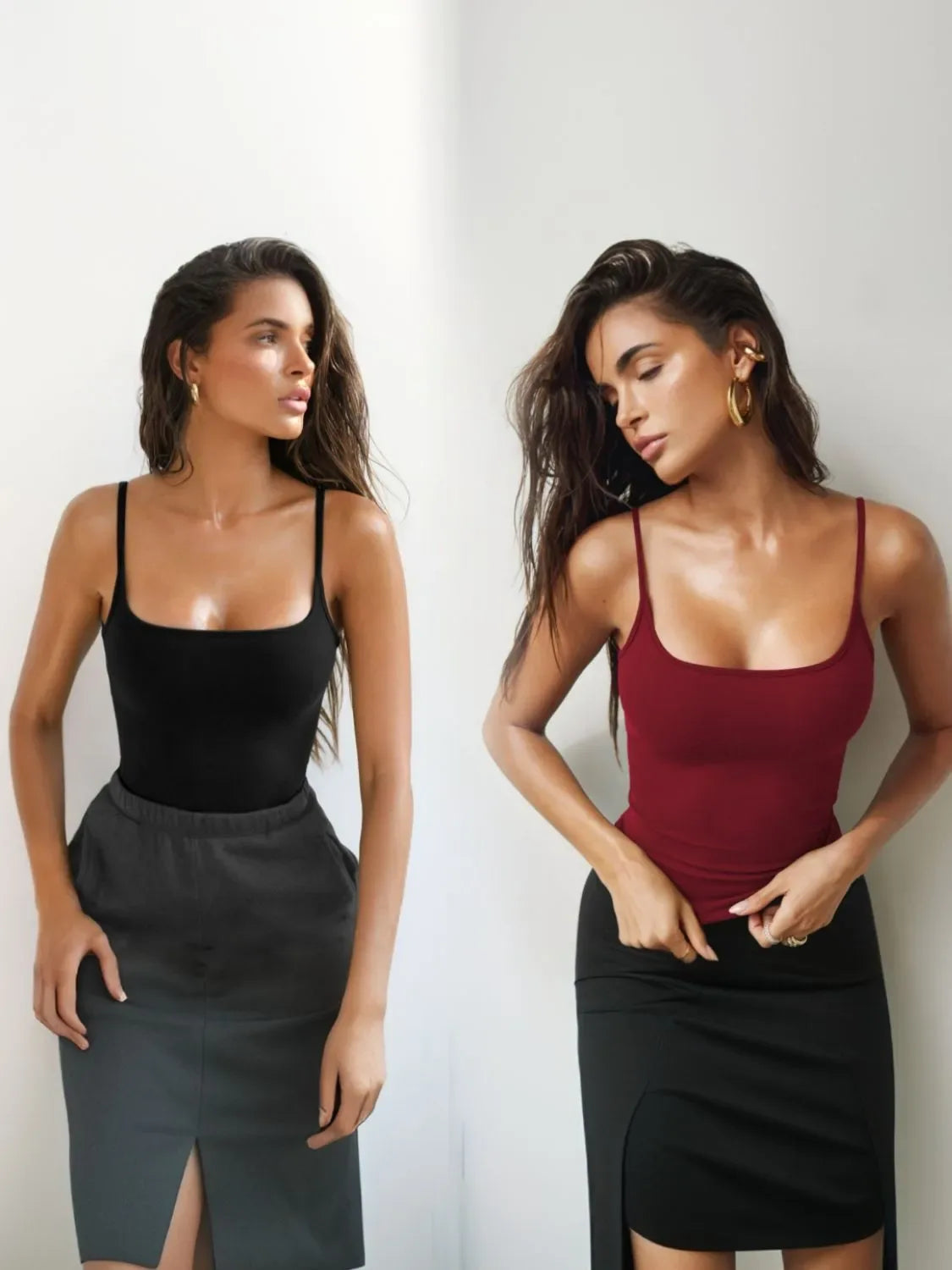 Square Neck 2 Piece Cami -- 