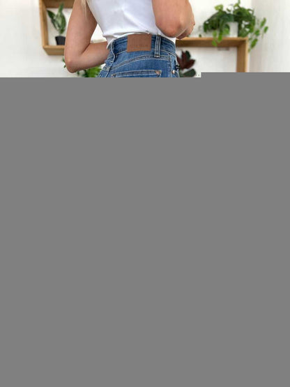 Judy Blue Full Size Cuffed Hem Skinny Jeans