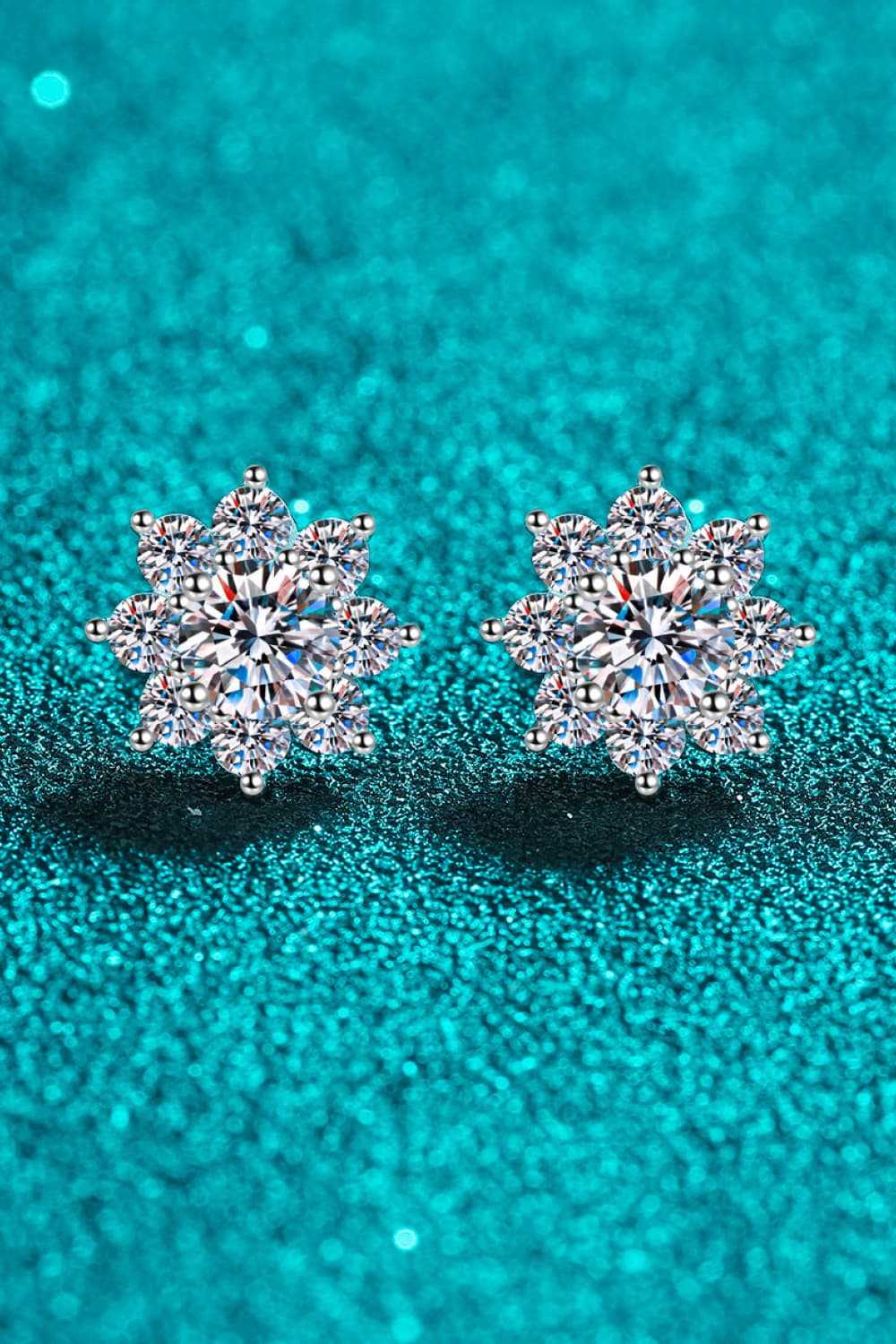 1 Carat Moissanite 925 Sterling Silver Flower Earrings - product_type from hopeford-streams.myshopify.com