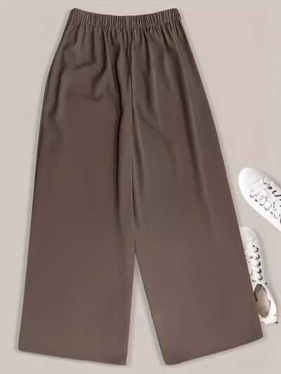 Full Size Wide Leg Pants -- 