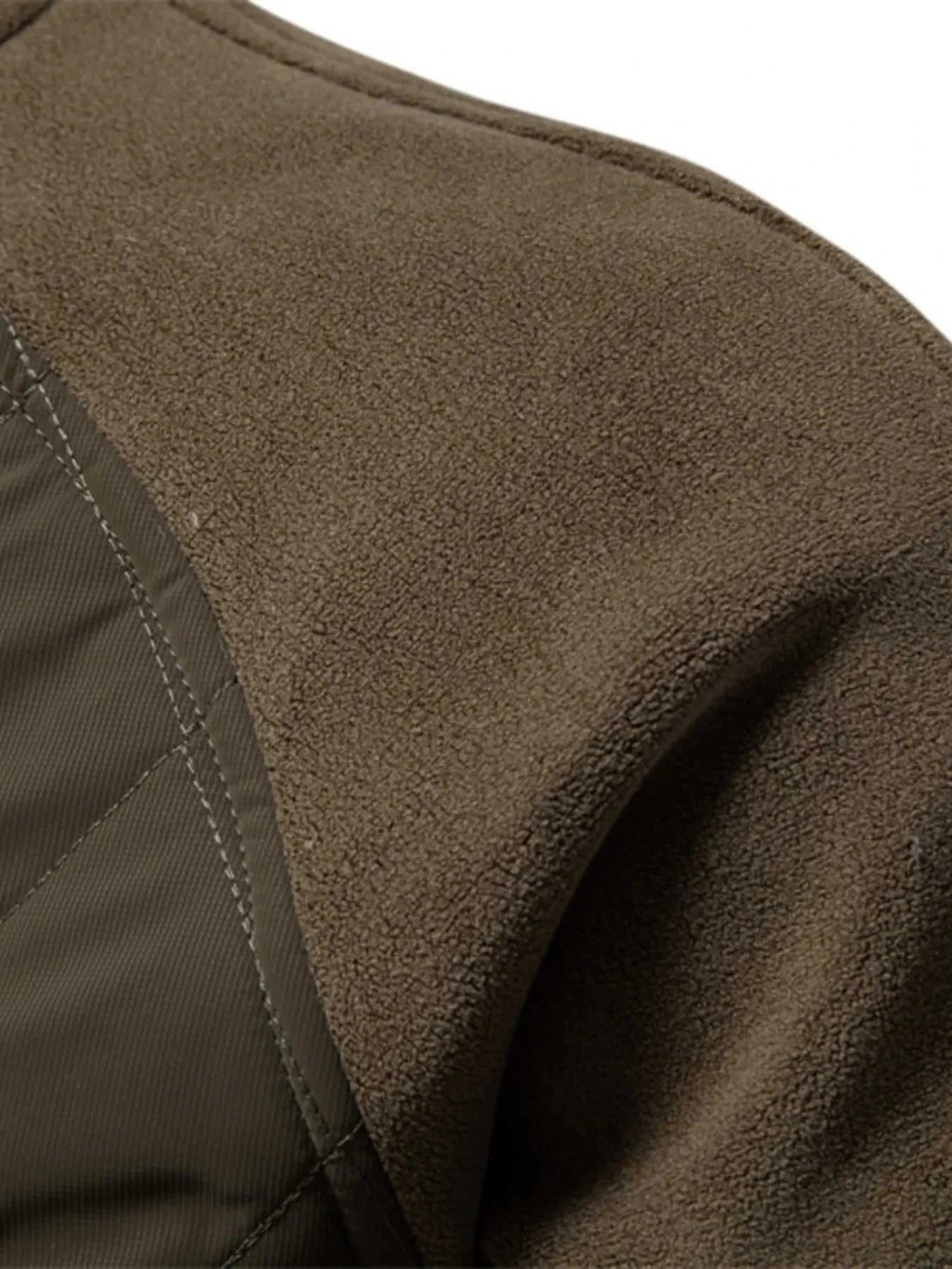 Men's Quilted Snap Down Long Sleeve Jacket