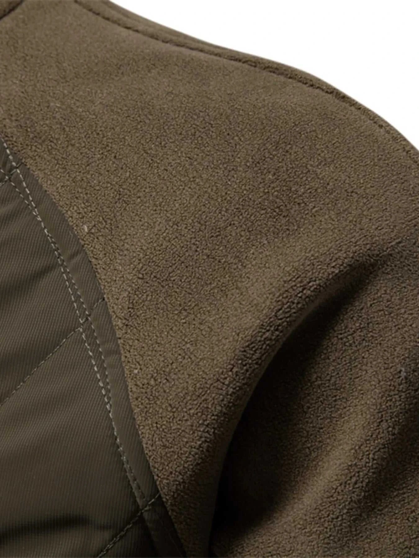 Men's Quilted Snap Down Long Sleeve Jacket