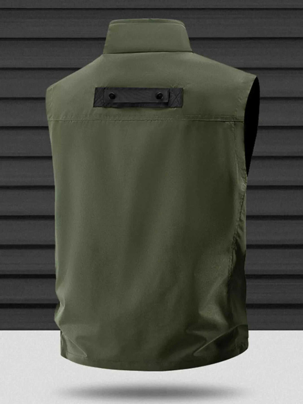 Men's Plus Size Zip Up Vest with Pockets