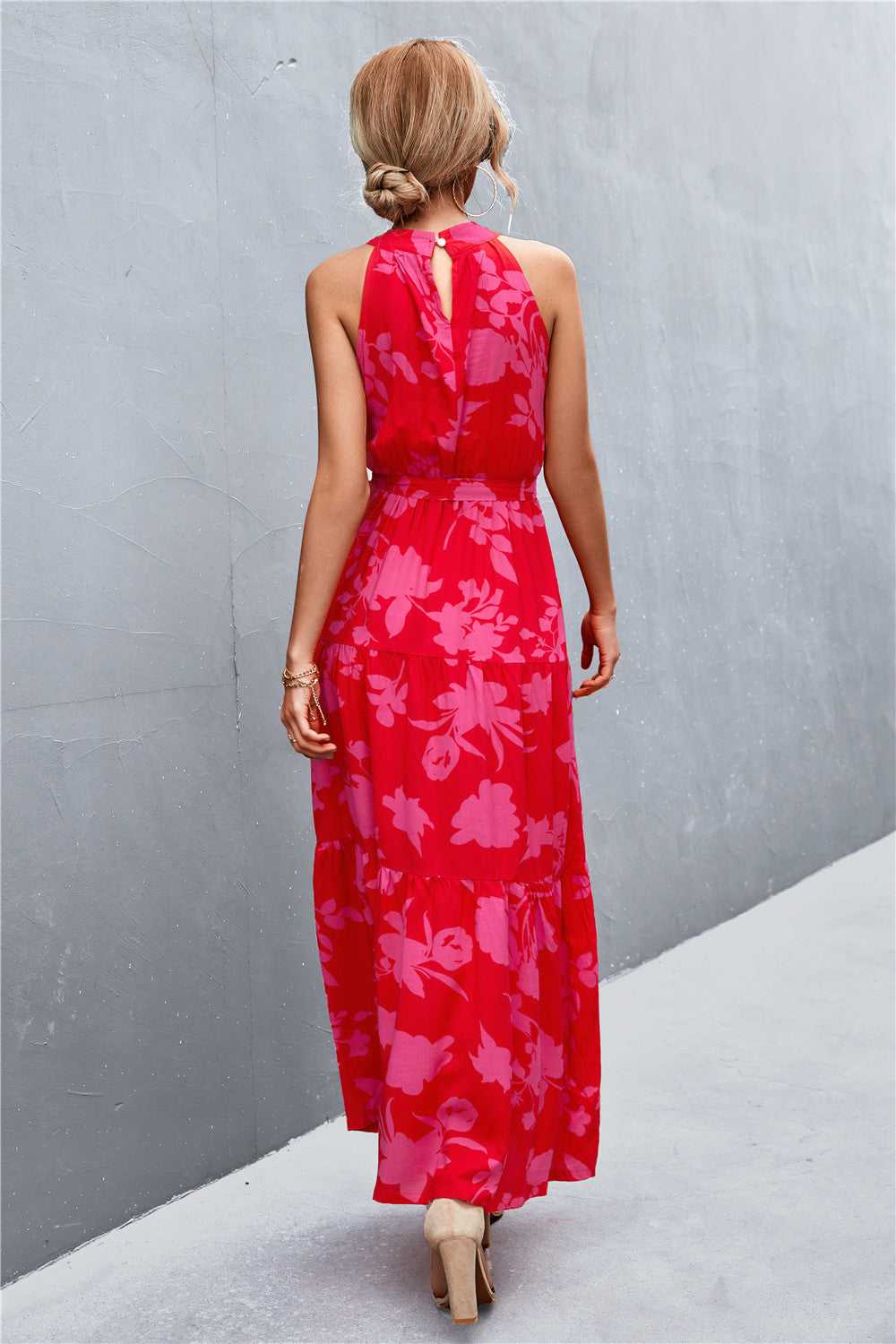 Printed Sleeveless Tie Waist Maxi Dress - product_type from hopeford-streams.myshopify.com