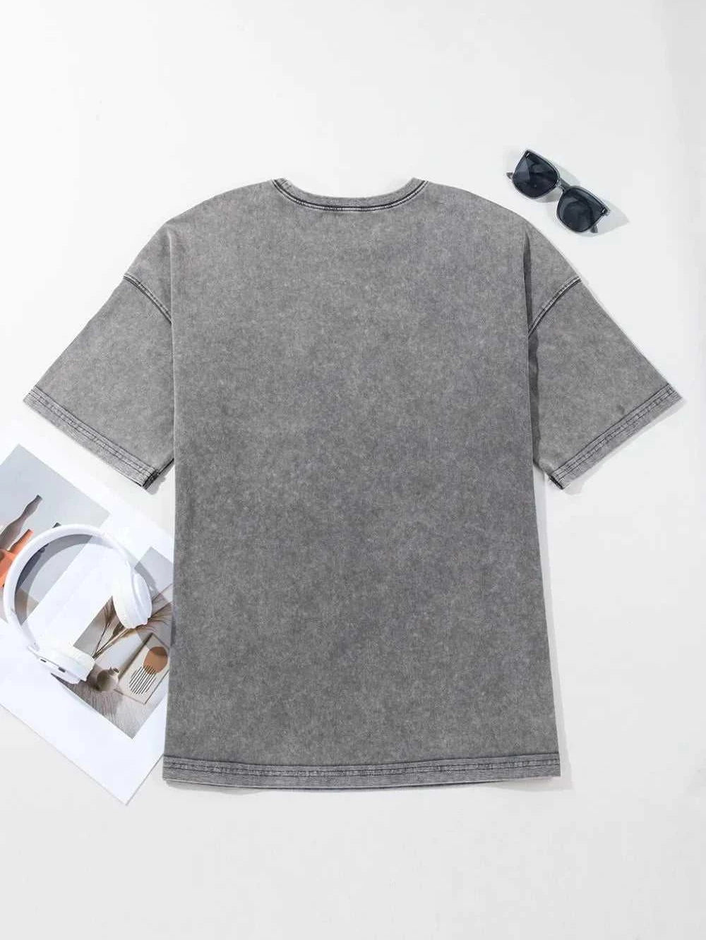 Mineral Wash Half Sleeve Vintage T Shirt -- 