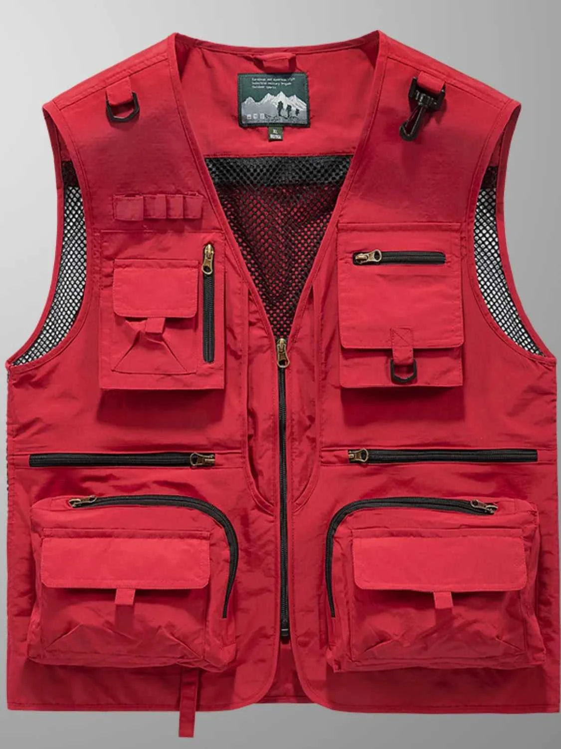Men's Full Size Zip Up Vest Plus Size