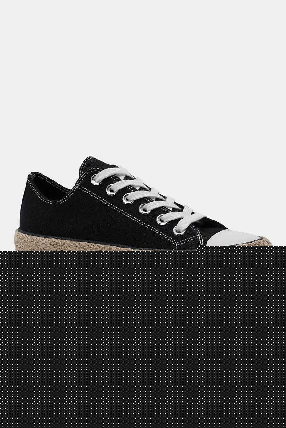 Beast Fashion Lace Up Woven Espadrille Sole Sneakers