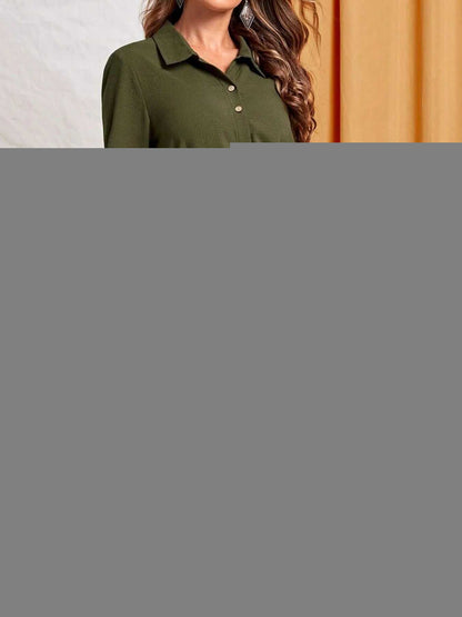 Button-Down Belted Shirt Dress