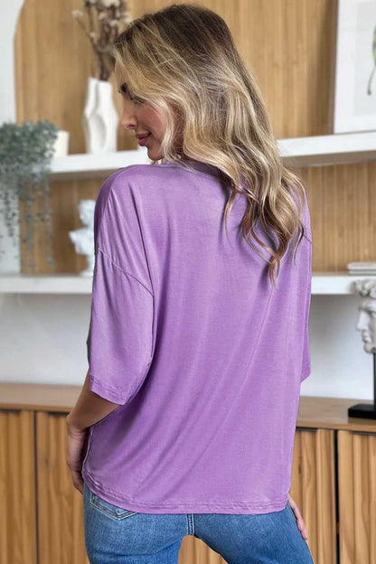 Basic Bae Bamboo Full Size Round Neck Drop Shoulder T-Shirt - Hopeford Streams