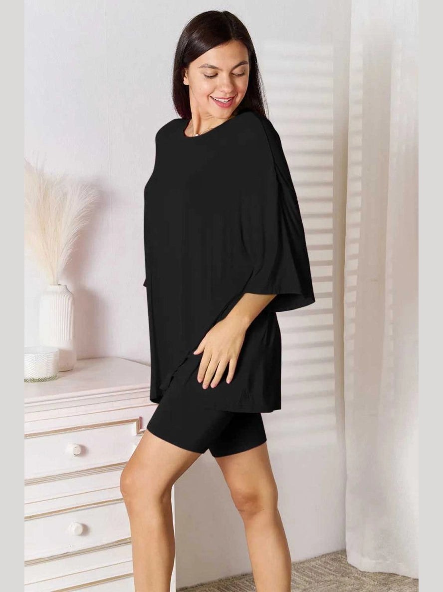 Basic Bae Bamboo Full Size Round Neck Drop Shoulder T-Shirt and Shorts Set - Hopeford Streams - product_type from hopeford-streams.myshopify.com