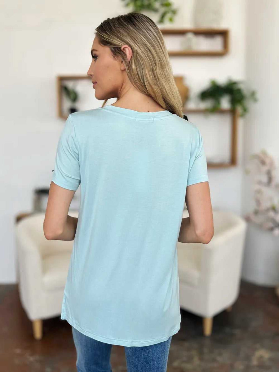 Basic Bae Bamboo Full Size Round Neck Short Sleeve T-Shirt - Hopeford Streams