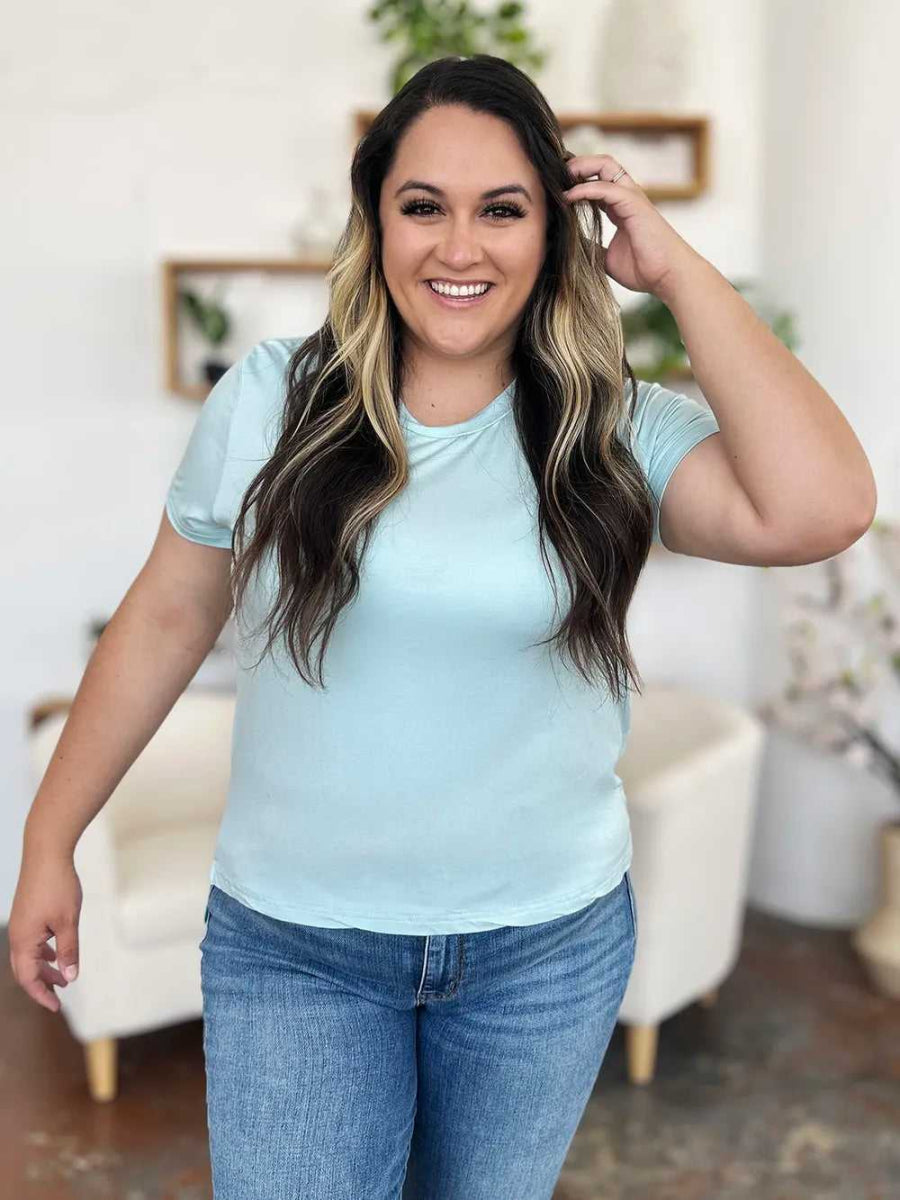 Basic Bae Bamboo Full Size Round Neck Short Sleeve T-Shirt - Hopeford Streams