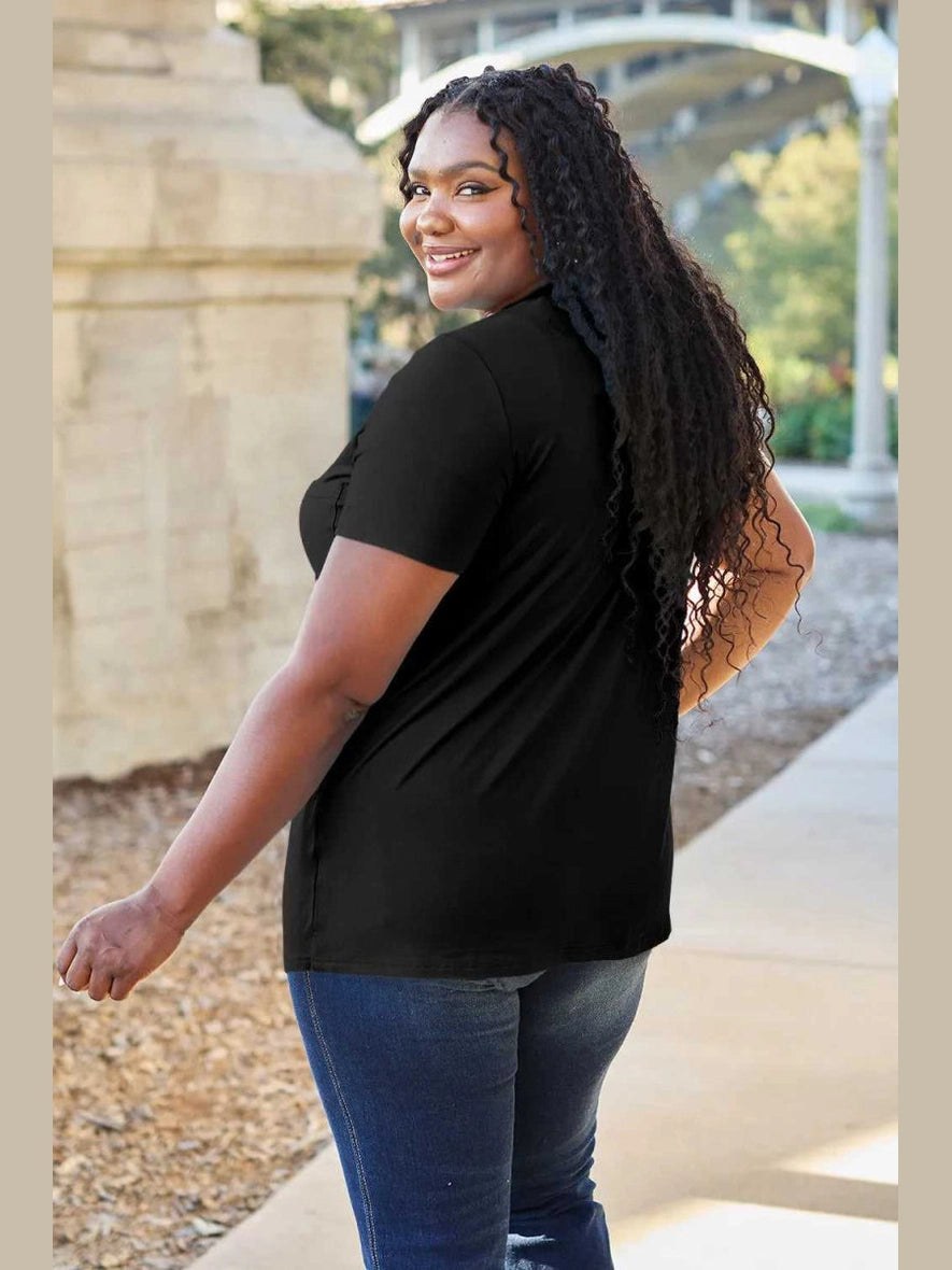 Basic Bae Bamboo Full Size V - Neck Short Sleeve T-Shirt - Hopeford Streams - product_type from hopeford-streams.myshopify.com