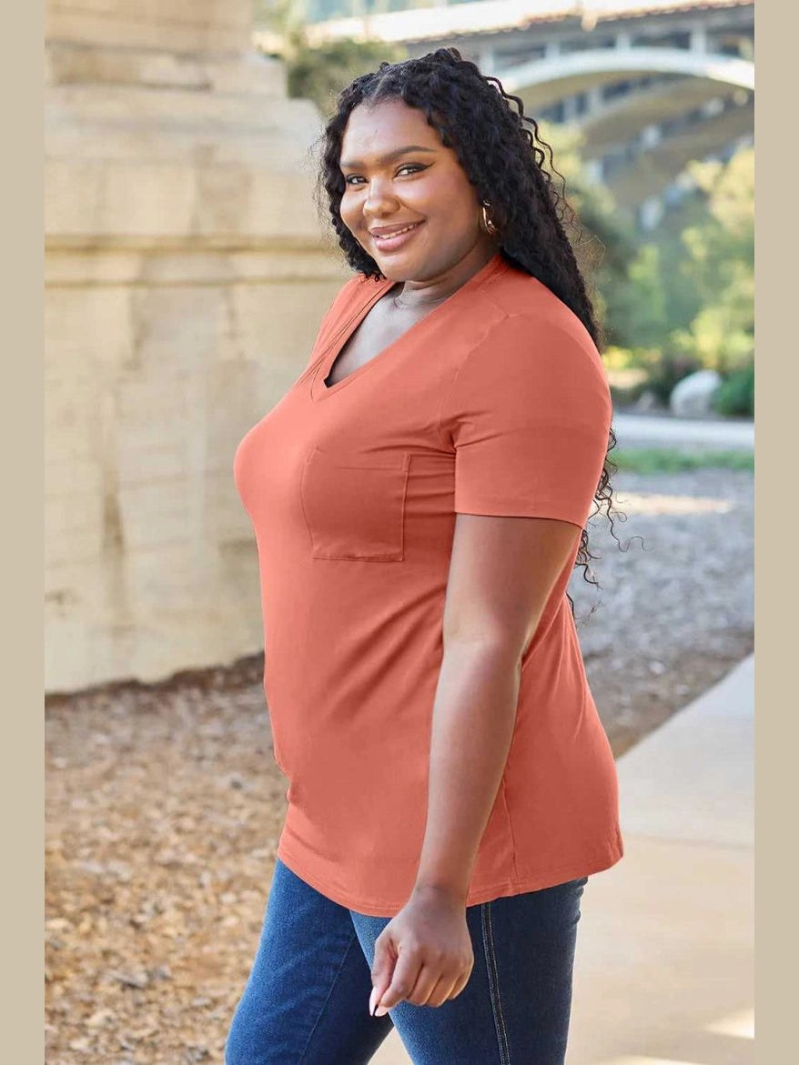 Basic Bae Bamboo Full Size V - Neck Short Sleeve T-Shirt - Hopeford Streams - product_type from hopeford-streams.myshopify.com