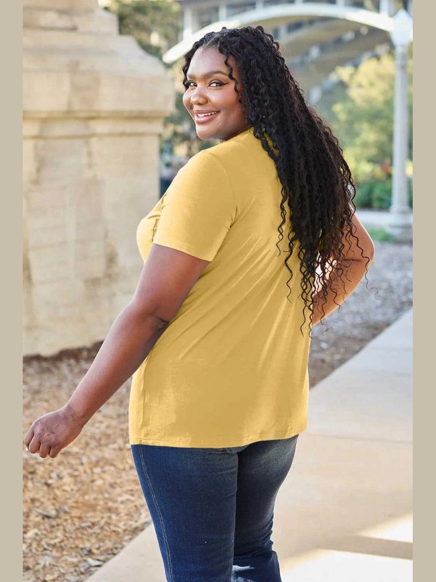 Basic Bae Bamboo Full Size V - Neck Short Sleeve T-Shirt - Hopeford Streams - product_type from hopeford-streams.myshopify.com