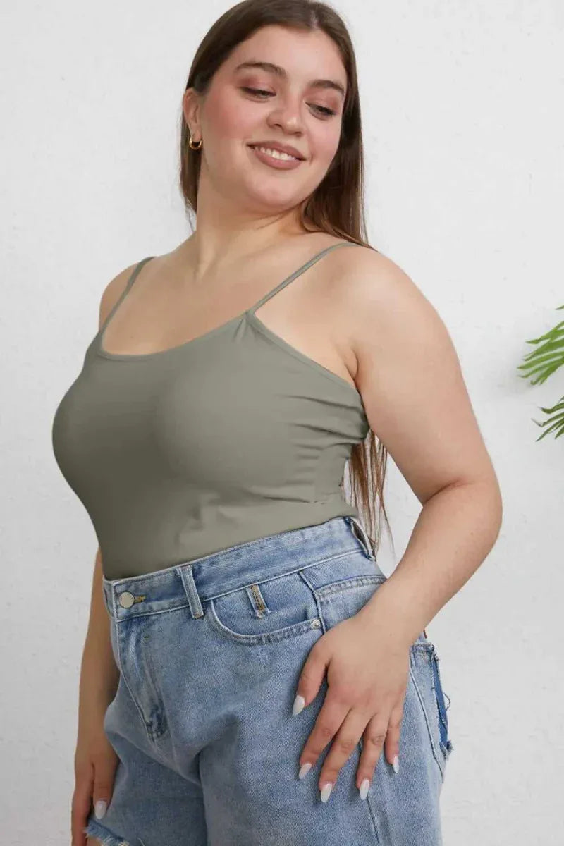 Basic Bae Full Size Round Neck Slim Cami -- 