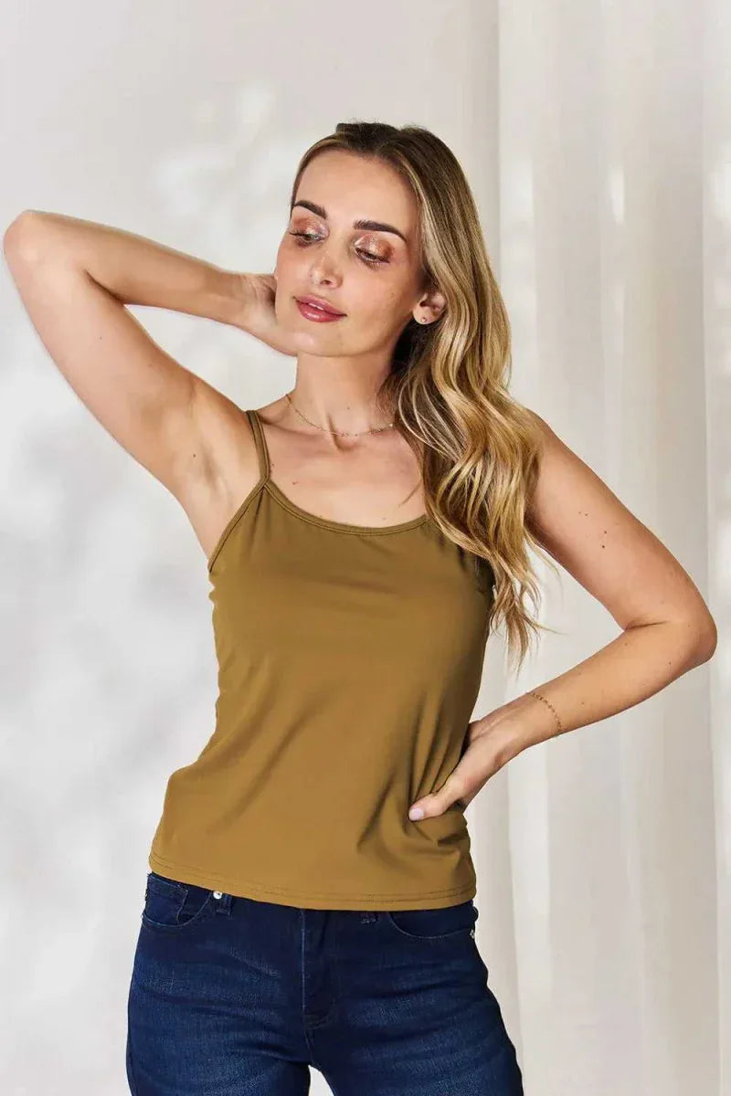 Basic Bae Full Size Round Neck Slim Cami -- 