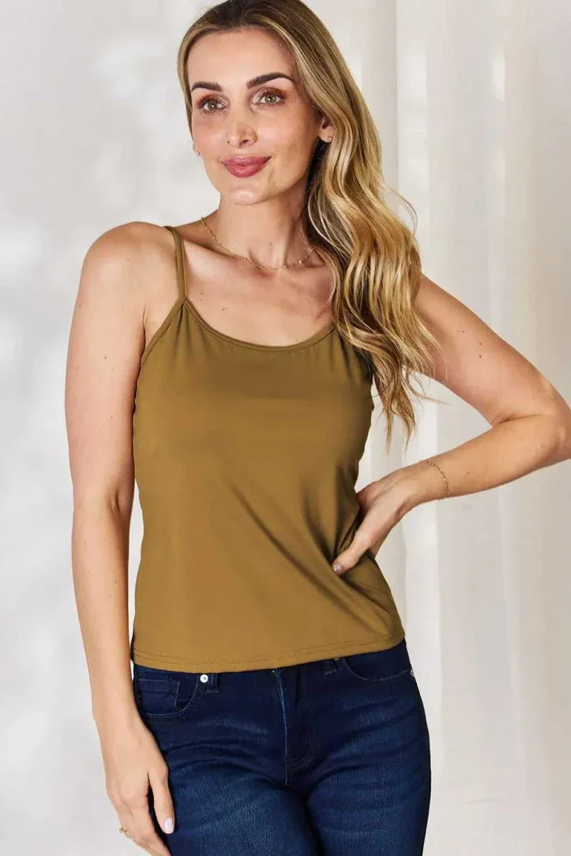 Basic Bae Full Size Round Neck Slim Cami -- 